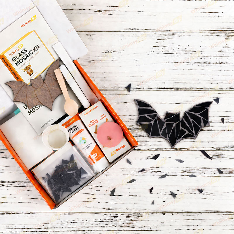 Whimsy DIY Fridge Magnet - Bat Glass Mosaic Kit Puzzles