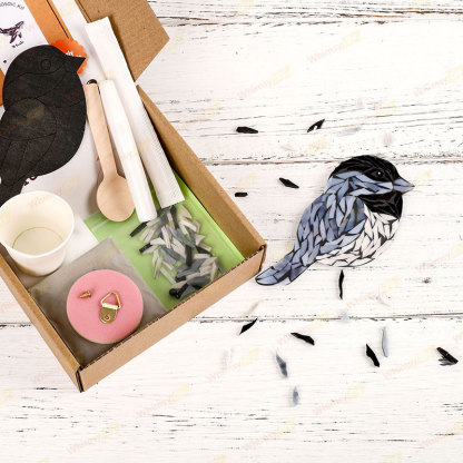 Tits Glass Mosaic Kit | DIY Arts & Crafts Kit for Adults