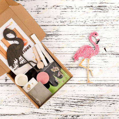 Flamingo Stained Glass Mosaic Kit