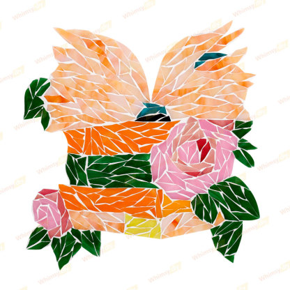 Book and Flower Glass Mosaic Kit