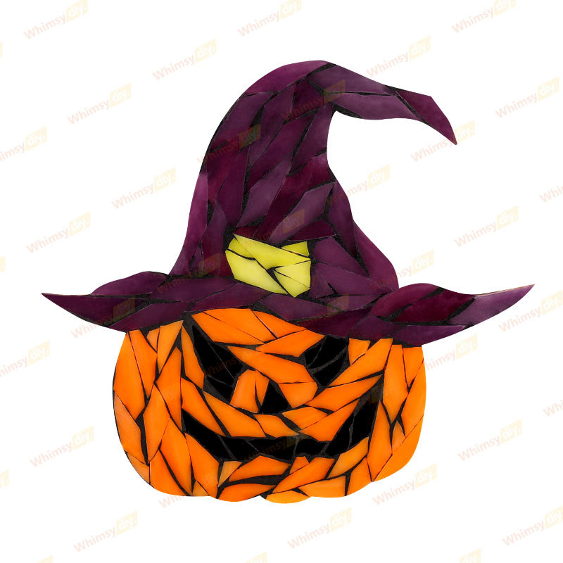 Halloween Pumpkin Glass Mosaic Kit