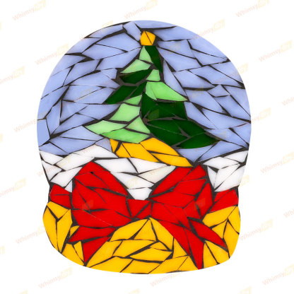 Christmas Tree Snow Globe Glass Mosaic Kit