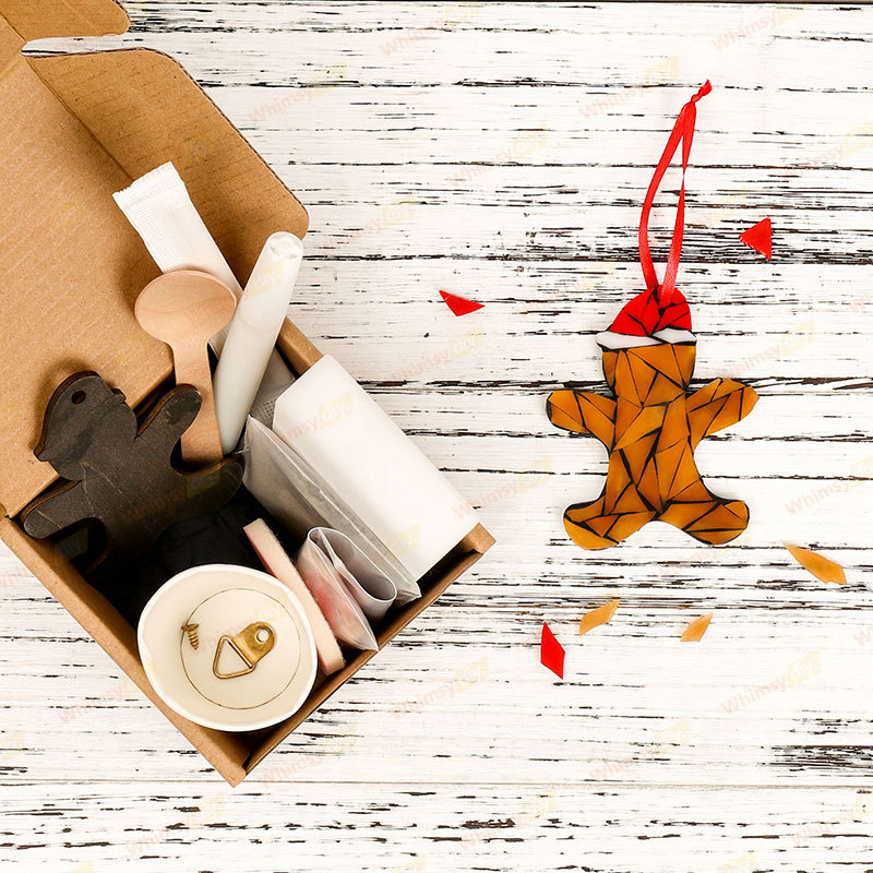 Gingerbread Man Glass Mosaic Kit