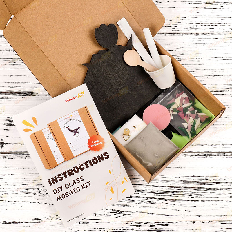 Envelope Tulip Stained Glass Mosaic Kit - Pink