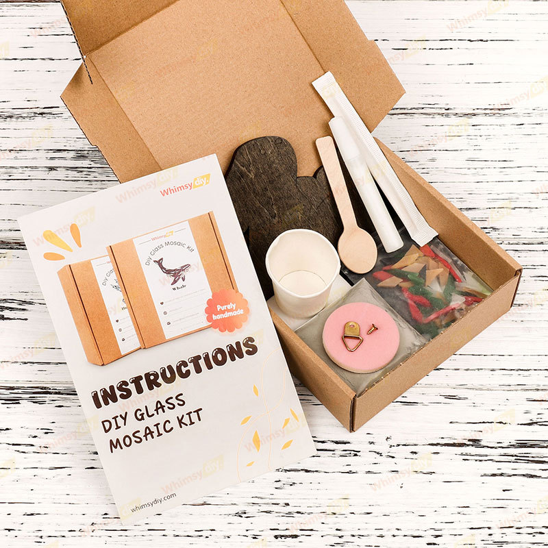 Christmas Bunny Ornament Glass Mosaic Kit