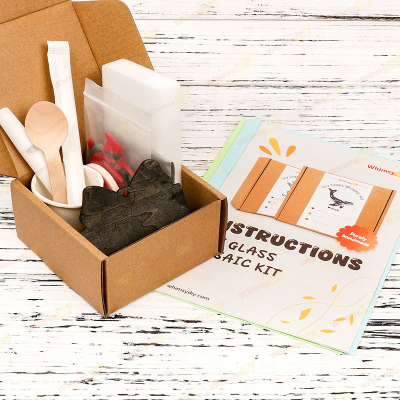 Gift Box Christmas Ornaments Glass Mosaic Kit