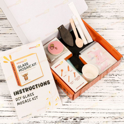 Heart-Shaped Christmas Light Ornaments Glass Mosaic Kit