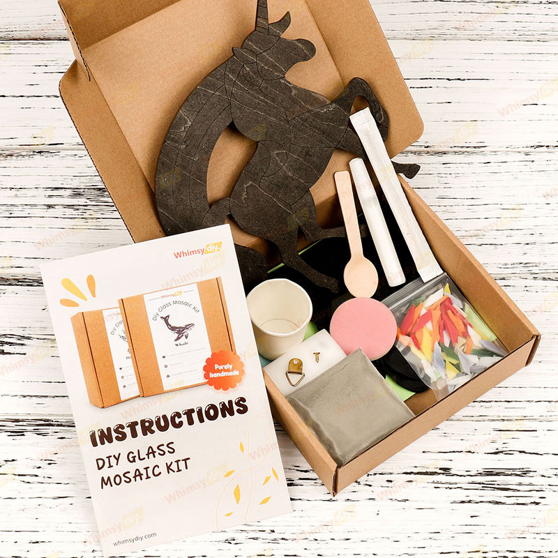 Rainbow Unicorn Glass Mosaic Kit