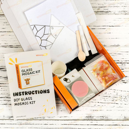 Whimsy DIY Sunflower Teardrop Glass Mosaic Kit Puzzles