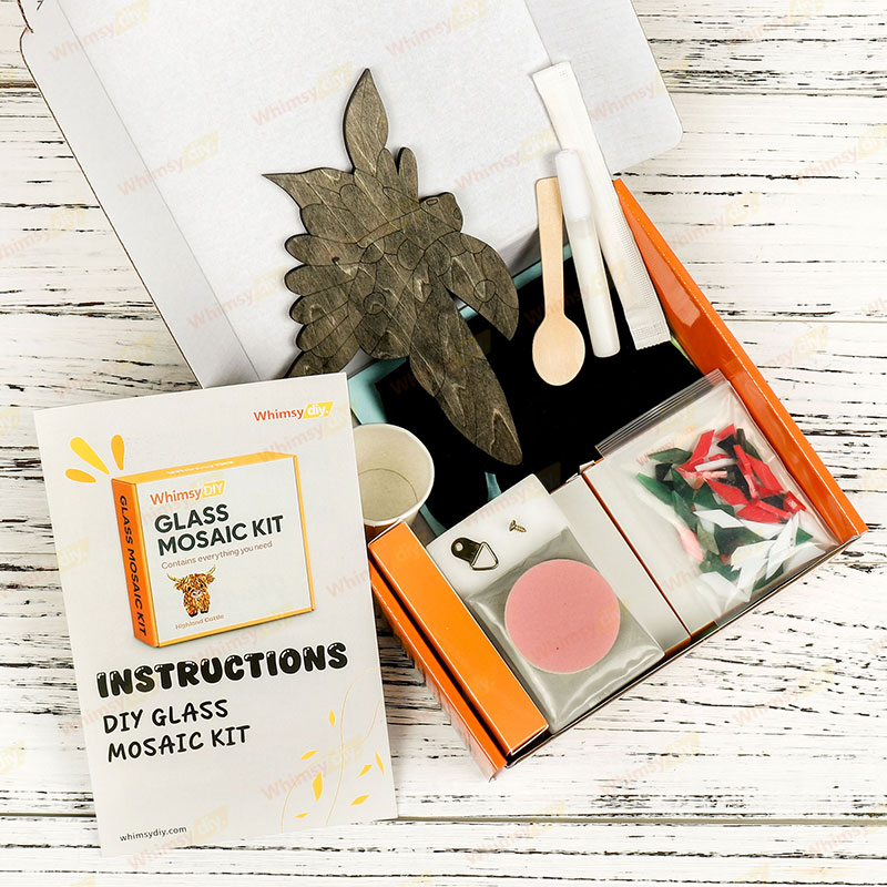 Whimsy DIY Ladybug With Flowers Glass Mosaic Kit Puzzles