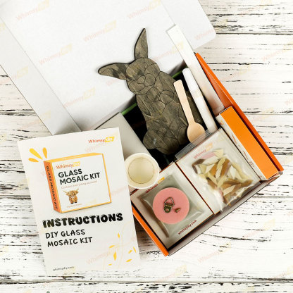 Whimsy DIY Rabbit Glass Mosaic Kit Puzzles