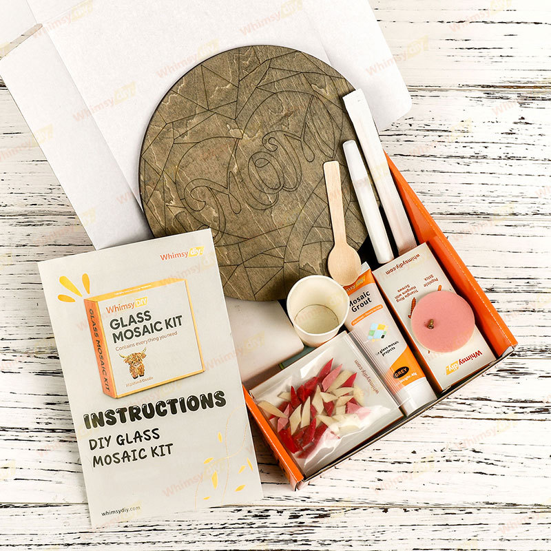 Whimsy DIY Heart of Mom Glass Mosaic Kit Puzzles