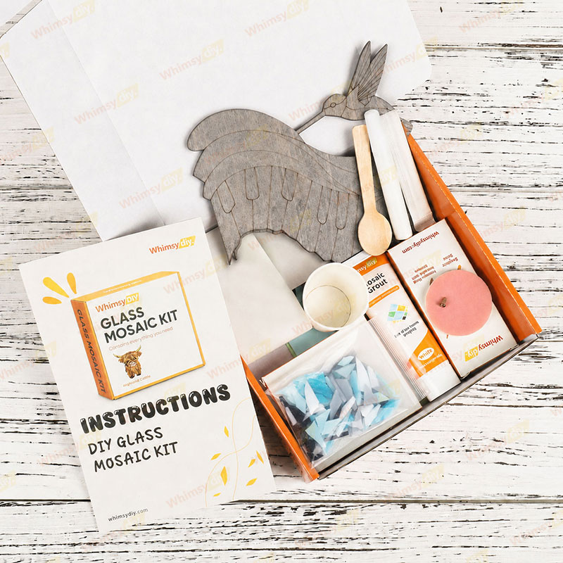 Whimsy DIY Piano With Bird Glass Mosaic Kit Puzzles
