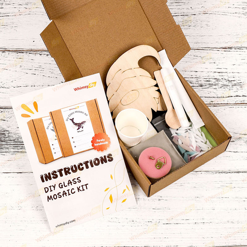 Gnome sitting on the ground Glass Mosaic Kit | DIY Arts & Crafts Kit for