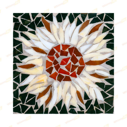 Square Sunflower Glass Mosaic Kit