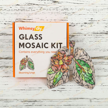 Whimsy DIY Blooming Lungs Glass Mosaic Kit Puzzles