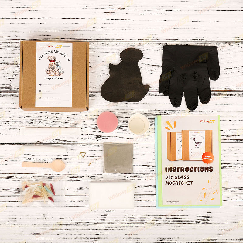 Dog and Cat Stained Glass Mosaic Kit