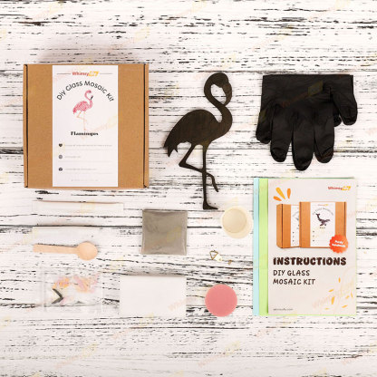 Flamingo Stained Glass Mosaic Kit