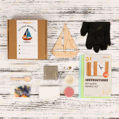 Sailboat Stained Glass Mosaic Kit