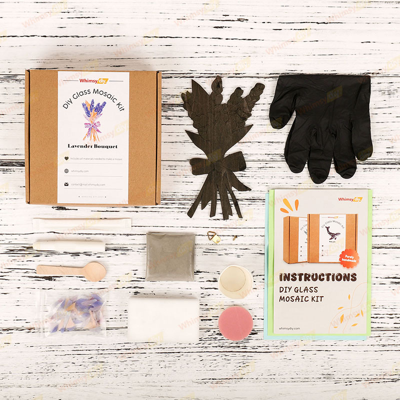 Lavender Bouquet Glass Mosaic Kit