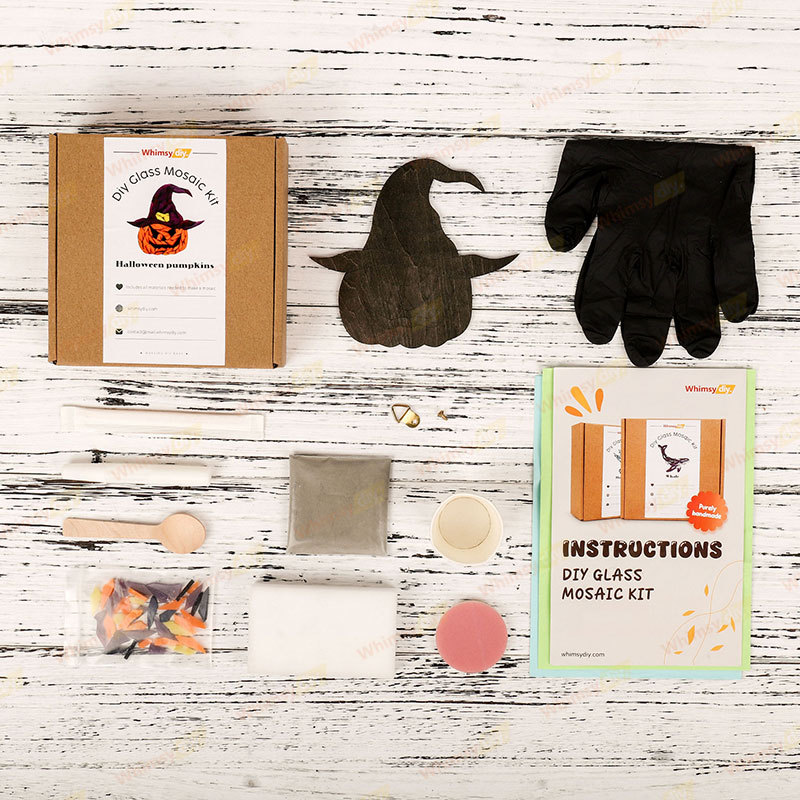 Halloween Pumpkin Glass Mosaic Kit