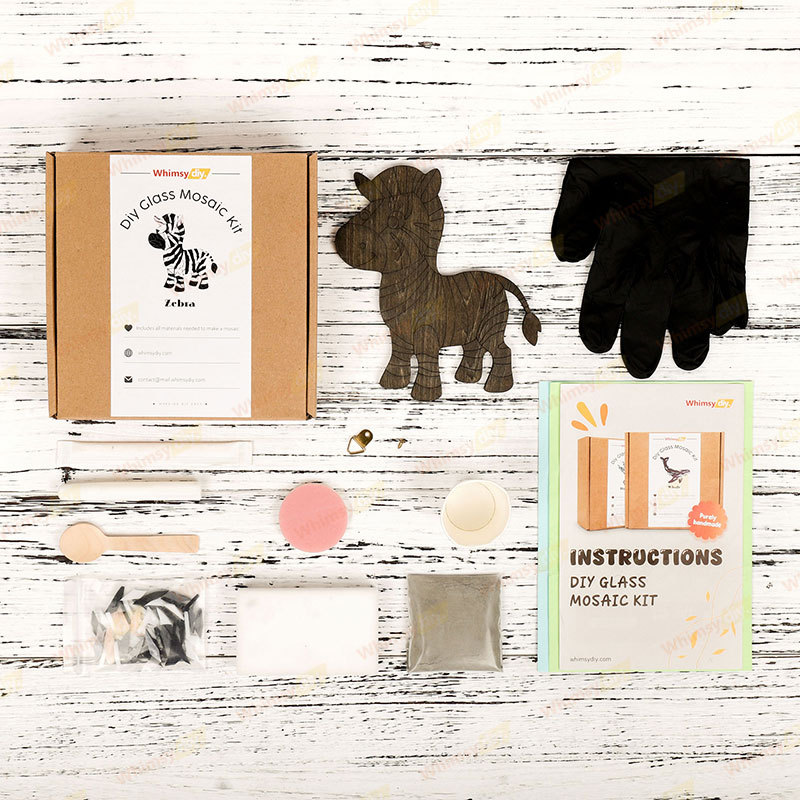 Zebra Glass Mosaic Kit-Ships on 8/10