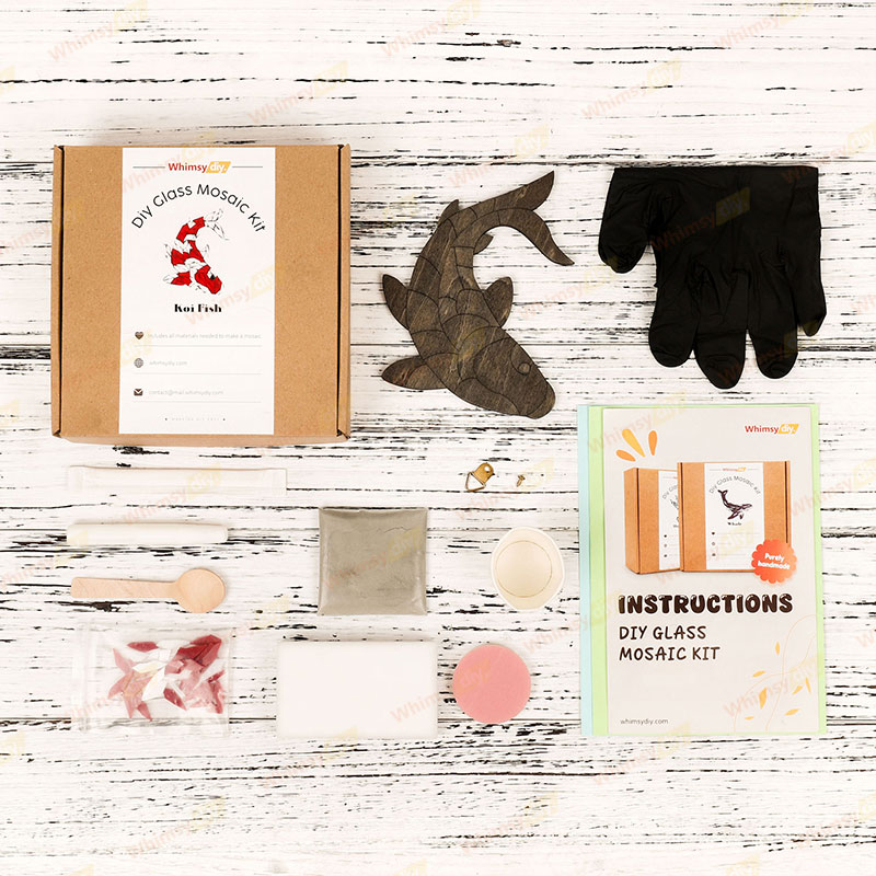 Koi Fish Glass Mosaic Kit