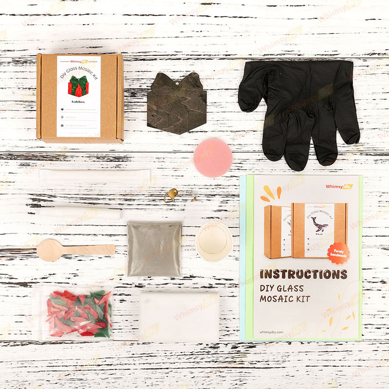 Gift Box Christmas Ornaments Glass Mosaic Kit