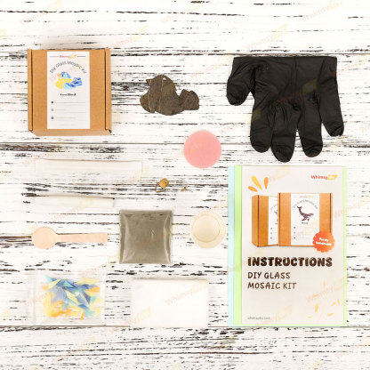 Cowl Bird Christmas Ornaments Glass Mosaic Kit