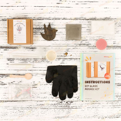 Bird Glass Christmas Ornaments Mosaic Kit