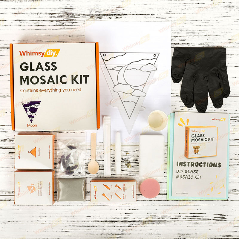 Whimsy DIY Moon Glass Mosaic Kit Puzzles