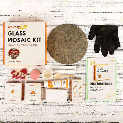 Whimsy DIY Heart of Mom Glass Mosaic Kit Puzzles