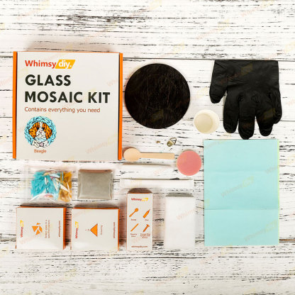 Whimsy DIY Beagle Glass Mosaic Kit Puzzles