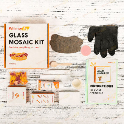 Whimsy DIY Hot Dog Glass Mosaic Kit Puzzles