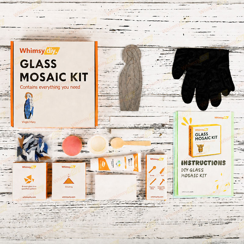 Whimsy DIY Virgin Mary  Glass Mosaic Kit Puzzles