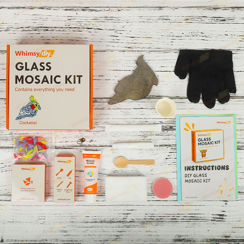 Whimsy DIY Cockatiel Glass Mosaic Kit Puzzles