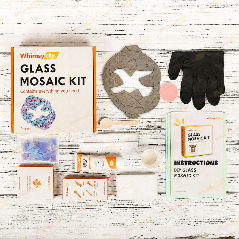 Whimsy DIY Twelve Constellations-Pisces Glass Mosaic Kit Puzzles