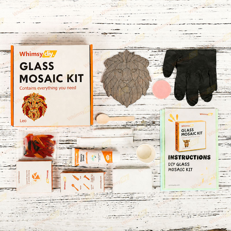Whimsy DIY Twelve Constellations-Leo Glass Mosaic Kit Puzzles