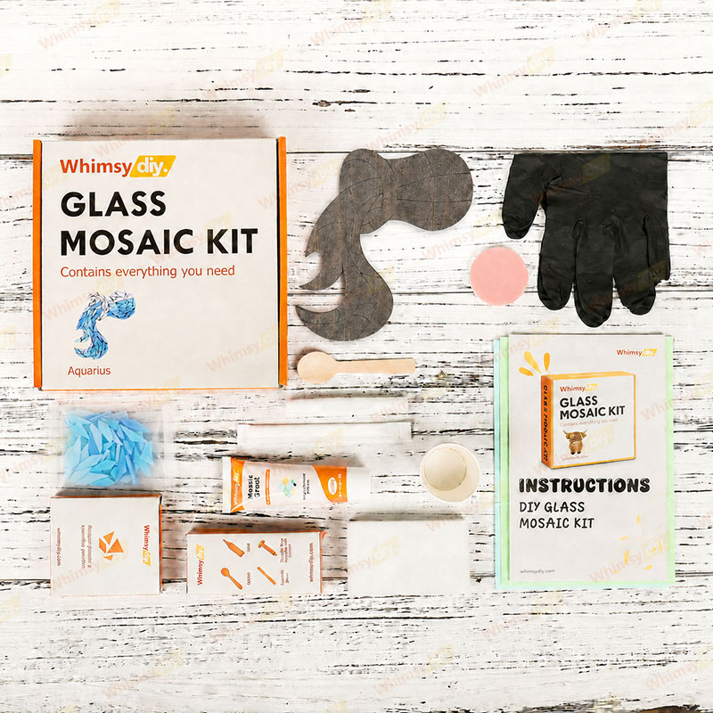 Whimsy DIY Twelve Constellations-Aquarius Glass Mosaic Kit Puzzles