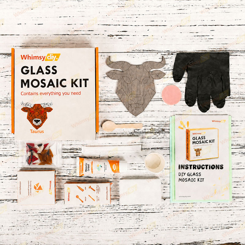 Whimsy DIY Zodiac-Taurus Glass Mosaic Kit Puzzles