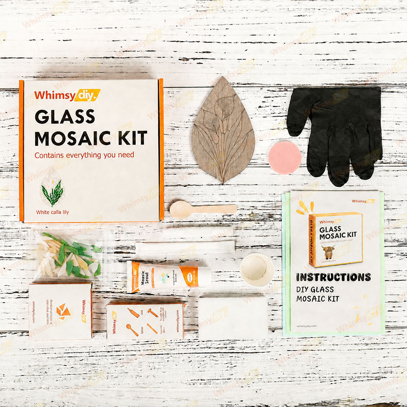 Whimsy DIY Calla lily Glass Mosaic Kit Puzzles