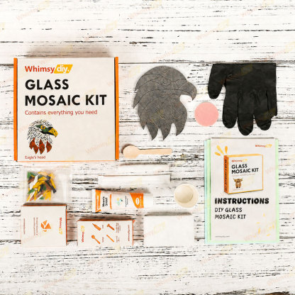 Whimsy DIY Eagle's Head Glass Mosaic Kit Puzzles