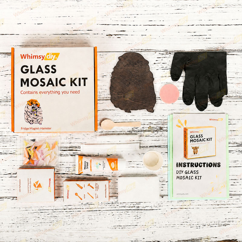 Whimsy DIY Fridge Magnet-Hamster Glass Mosaic Kit Puzzles
