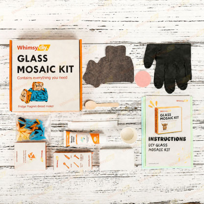 Whimsy DIY Fridge Magnet- bread maker Glass Mosaic Kit Puzzles