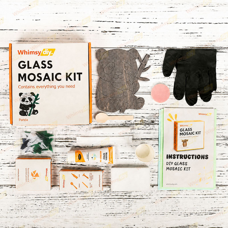 Whimsy DIY Panda Glass Mosaic Kit Puzzles