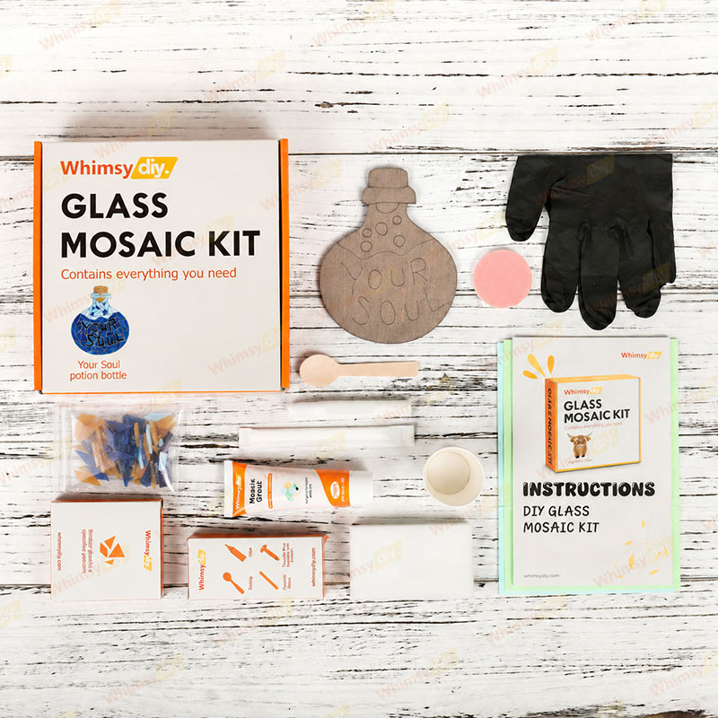 Whimsy DIY Your Soul Potion Bottle Glass Mosaic Kit Puzzles