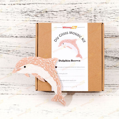 Dolphin Brown Glass Mosaic Kit [New Pre-Order Special: Ships February 28th]