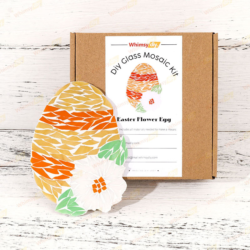 Flower Easter Egg Glass Mosaic Kit [New Pre-Order Special: Ships February 28th]