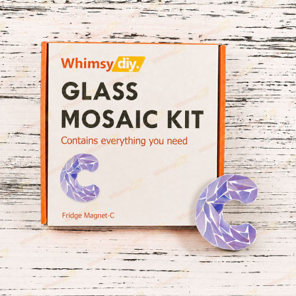 Whimsy DIY Fridge Magnet Letters-C Glass Mosaic Kit Puzzles