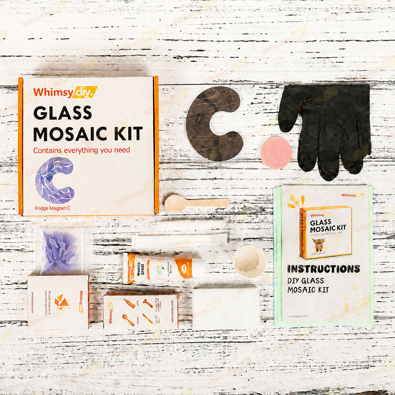 Whimsy DIY Fridge Magnet Letters-C Glass Mosaic Kit Puzzles